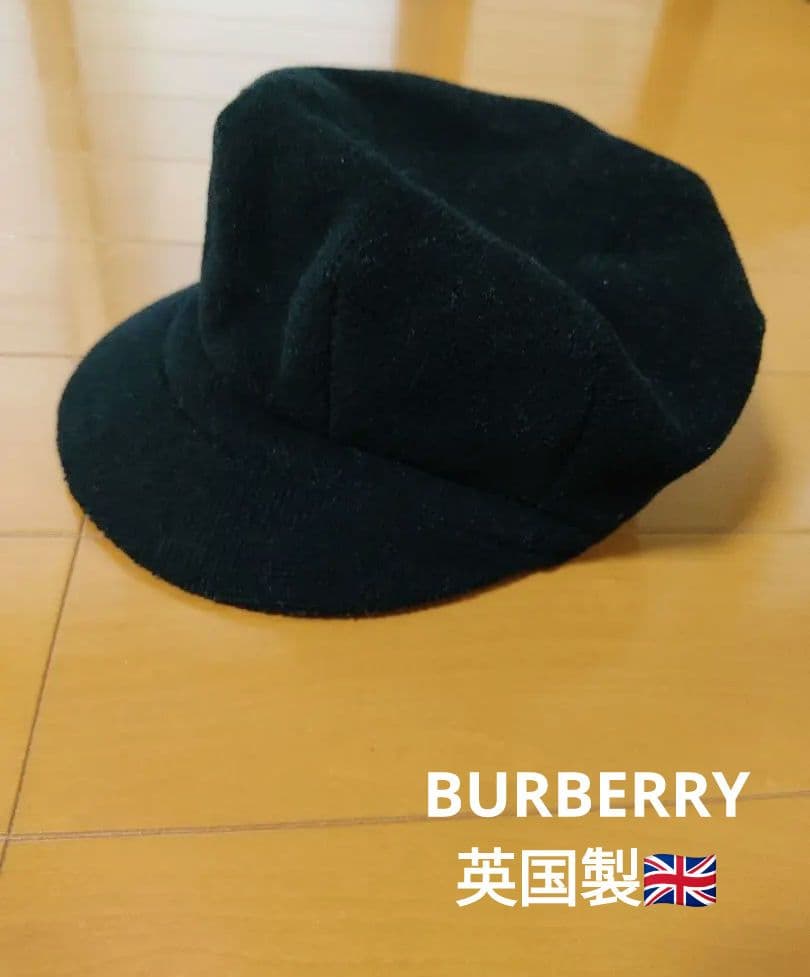週末お値下げバーバリー ブラック キャスケット サイズL　英国製