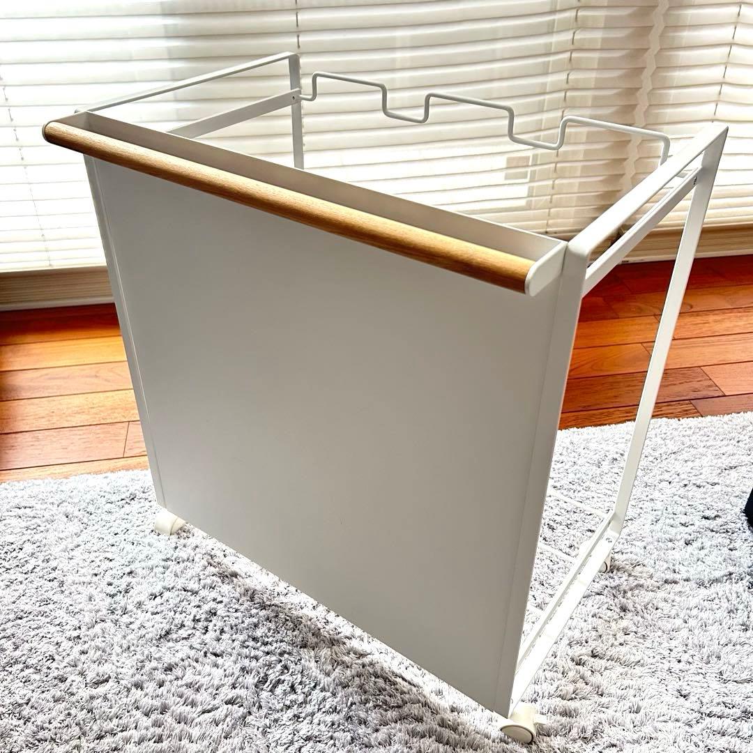 山崎実業　トスカ　３分別ダストワゴン　ホワイト