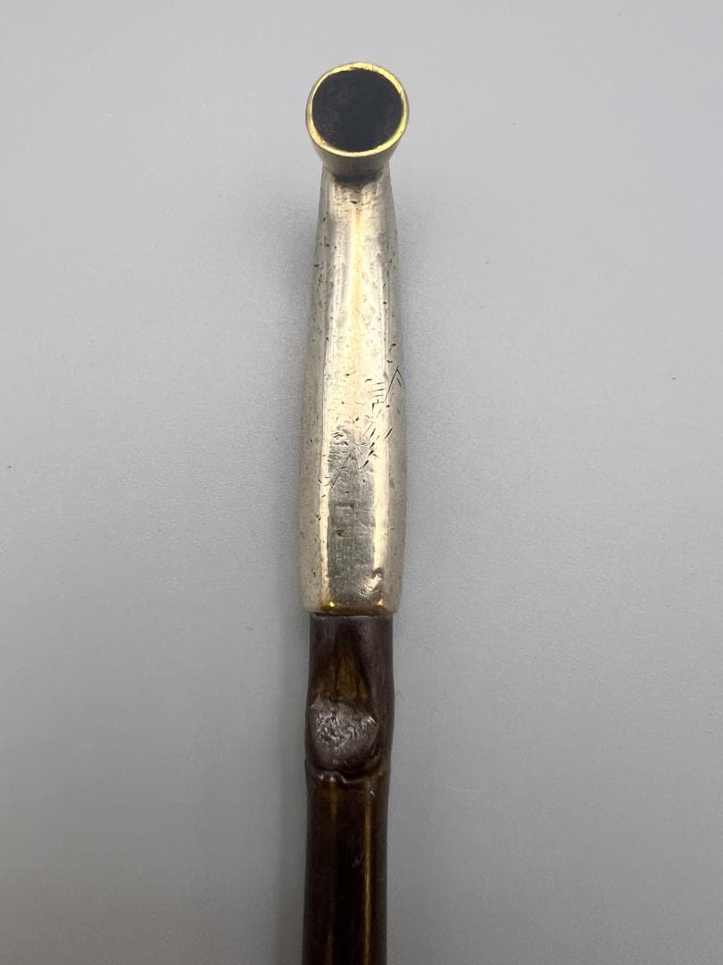 【海】純銀煙管　村田　風景図　キセル　銀細工　アンティーク　重量約27.8g
