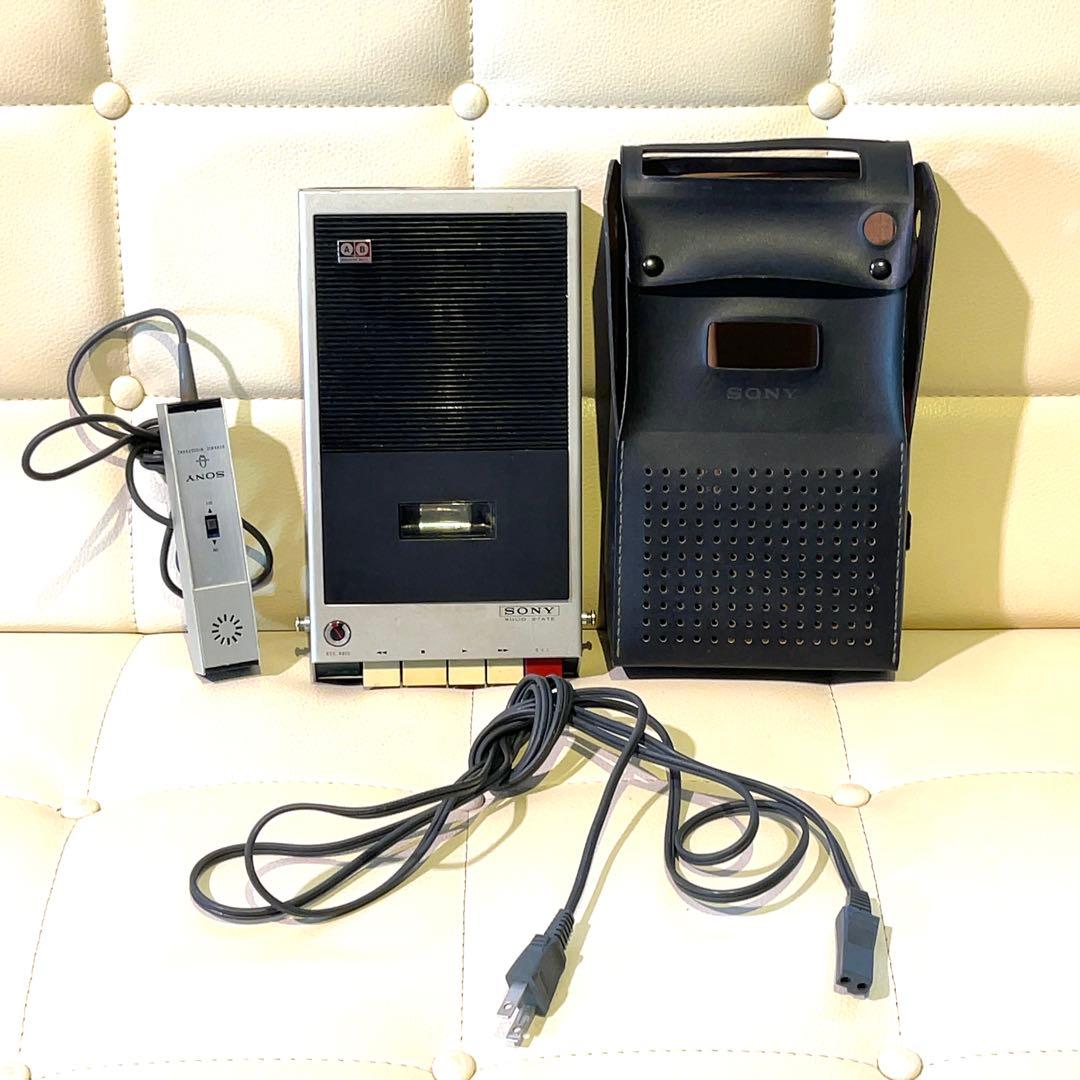 【ジャンク品】SONY TC-100 カセットレコーダー+マイク