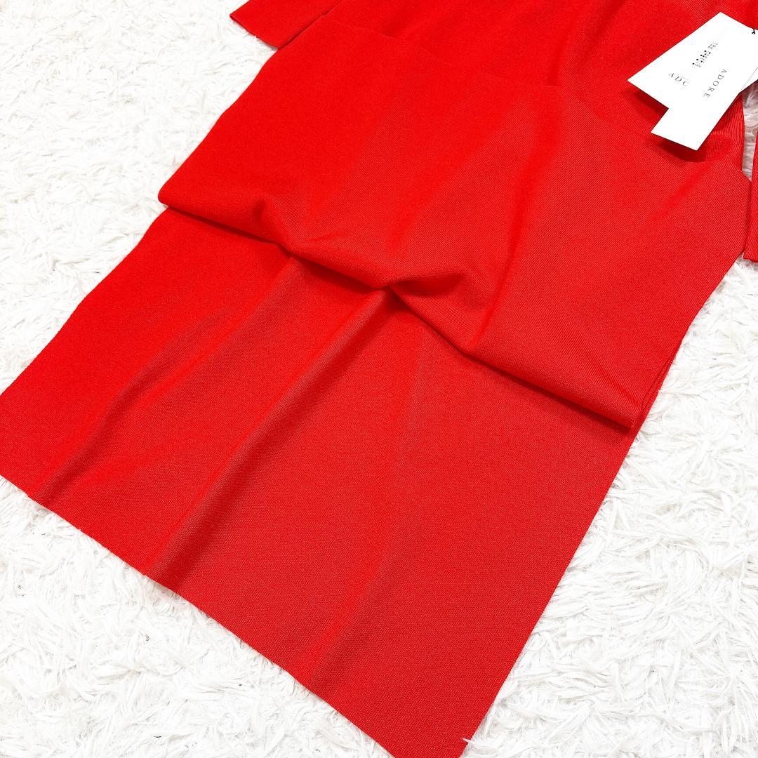 レア【未使用】アドーア クリアウールニットワンピース ハイネック サイドスリット