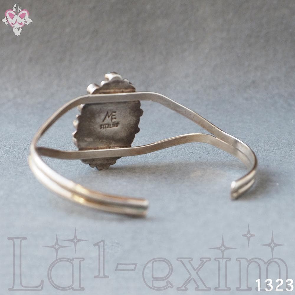 ターコイズ シルバー 刻印 ズニ インディアンジュエリー ブレスレット バングル