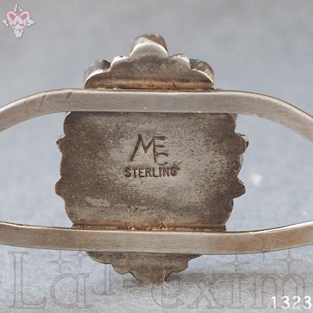 ターコイズ シルバー 刻印 ズニ インディアンジュエリー ブレスレット バングル