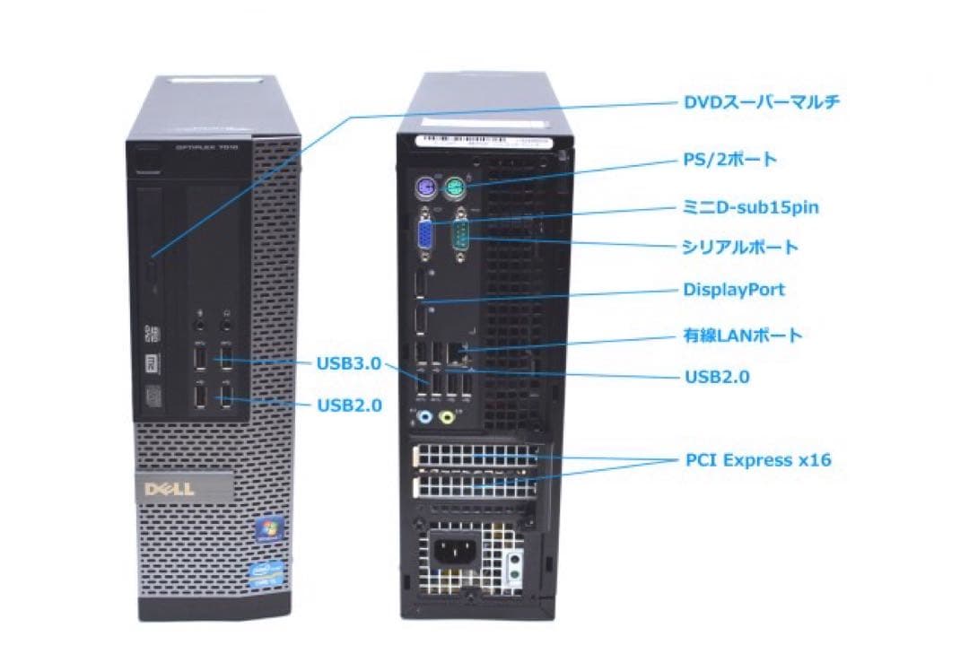 DELLOptiPlex7010デスクトップPCグラボmsiGTX1050TI