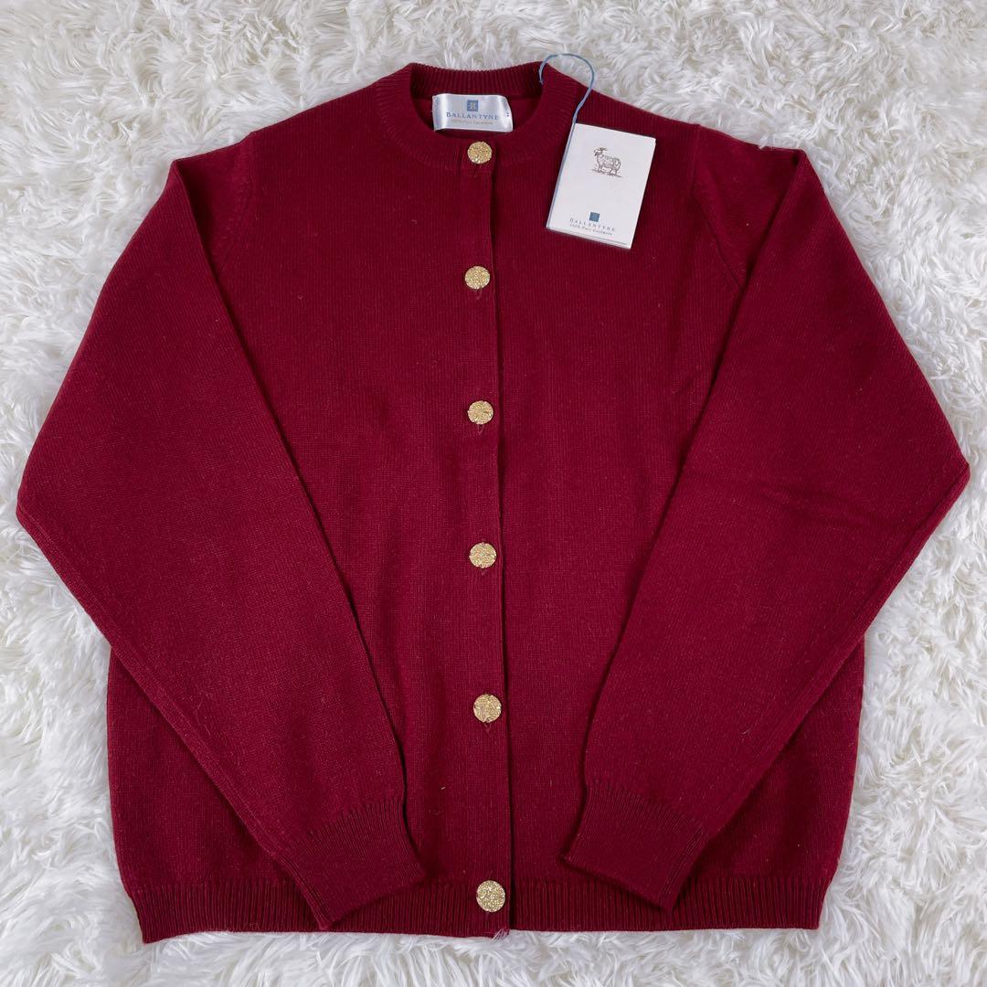 【極美品】BALLANTYNE カシミア100% ニット　カーディガン　赤　44