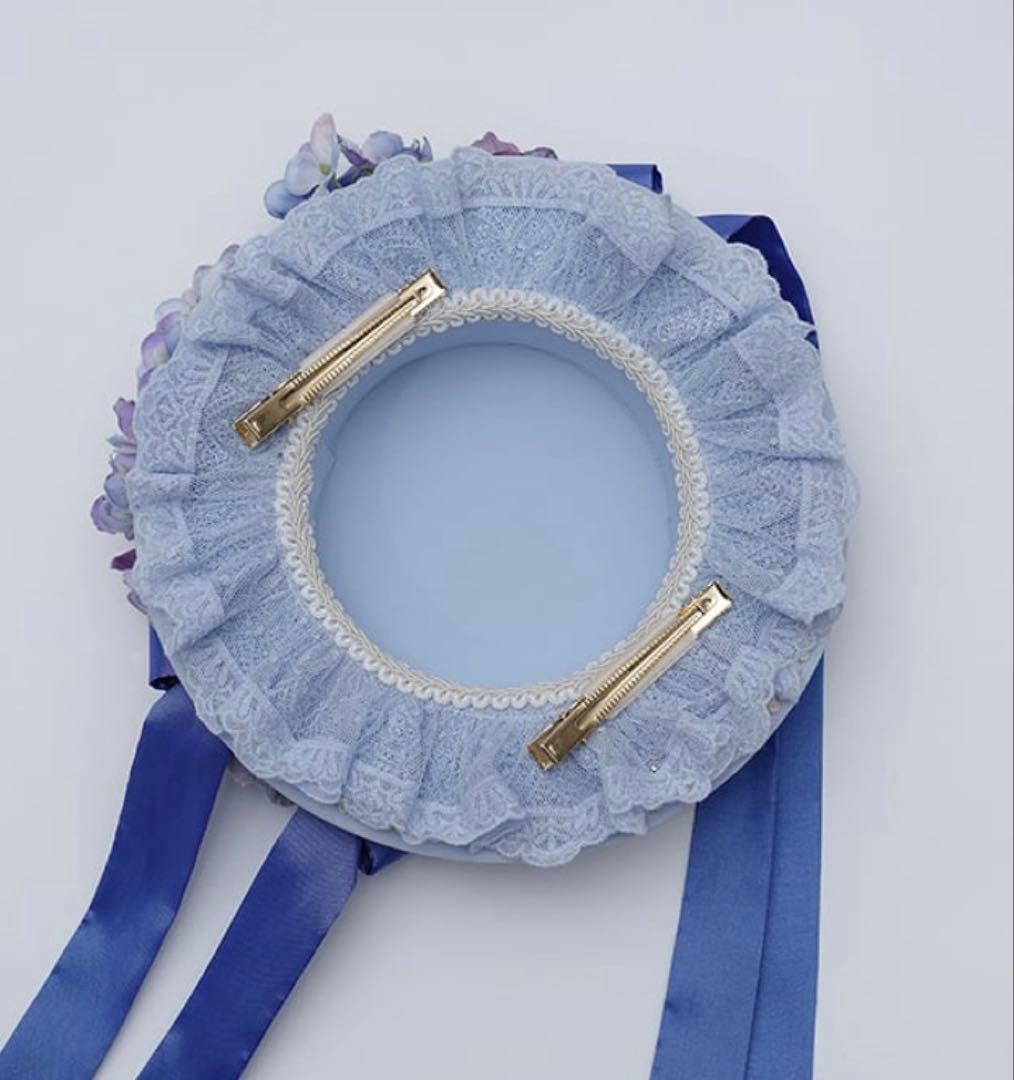 K*1様 星箱works カクテルハット　キャノティエ　花と蝶の刺繍付き帽子