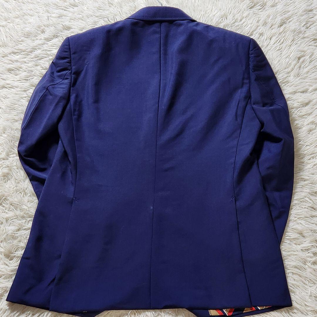 極美品✨XXXL相当 グッチ スーツ 3ピース 現行タグ 裏地総柄 ネイビー