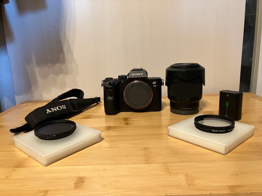 Sony a7iii セット(レンズ、可変ND、ブラックミスト、バッテリー付き)