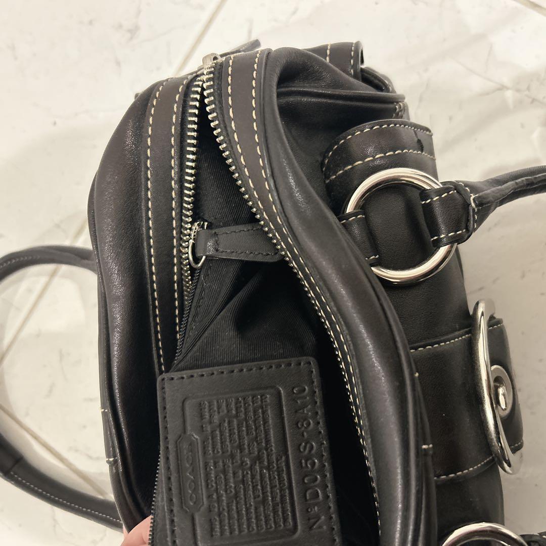 COACH コーチハンドバッグ　ソーホーレザーサッチェル　ブラック　黒　8A10