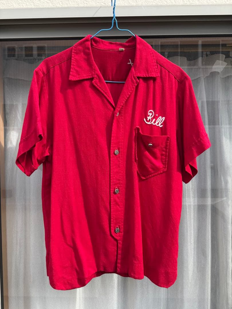50's レーヨン ボーリングシャツ チェーンステッチ