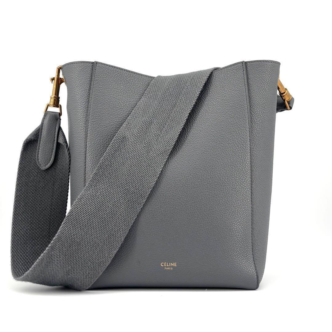 セリーヌ サングルバケット スモール ショルダーバッグ レザー 新ロゴ