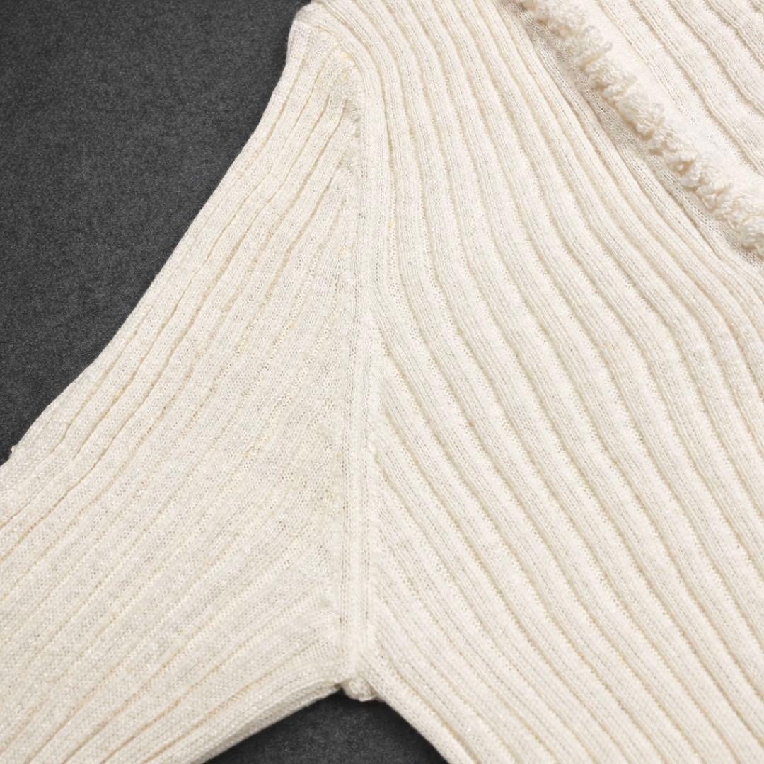 CHANEL シャネル ロングカーディガン アイボリー 40 ココボタン