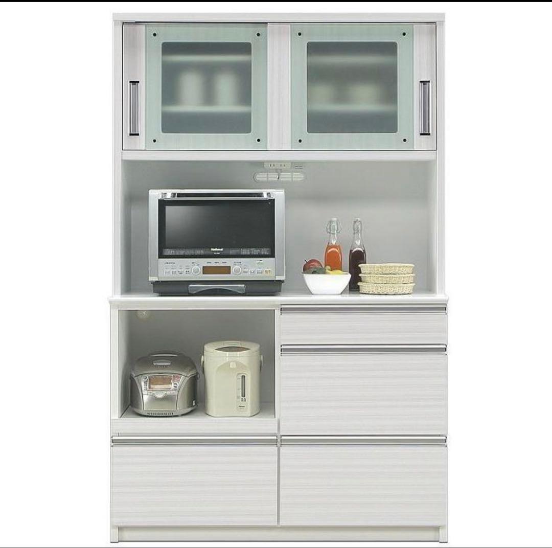 ジョイフル 120 ホワイト 食器棚