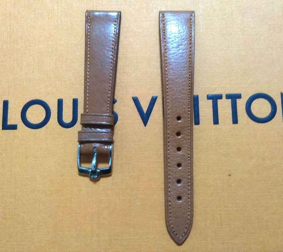 未使用 OMEGA純正　オメガ レザーベルト　やや濃いブラウン 17mm