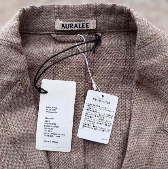 j*n様 オーラリー テーラードジャケット シルクウールリネン メンズ 5