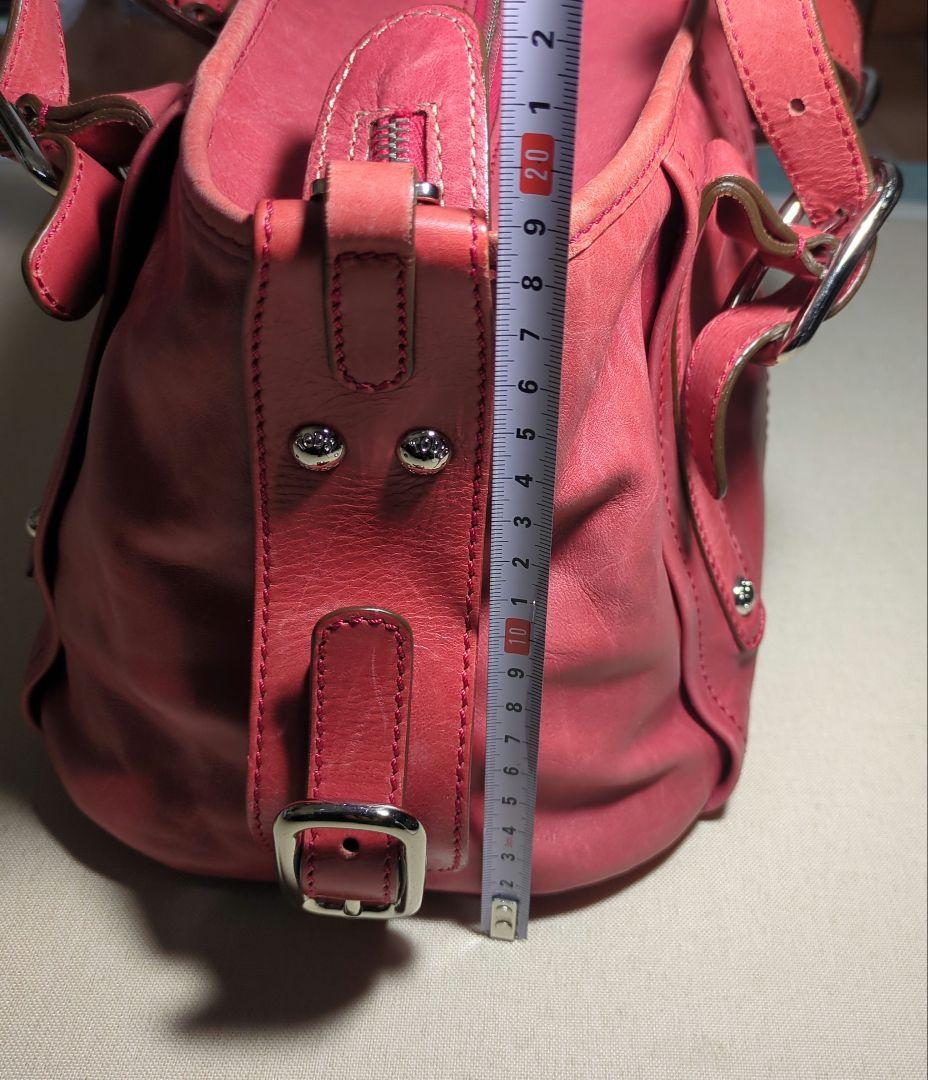 TOD's　トッズ　ピンク　バッグ　ハンドバッグ　ショルダーバッグ　本革　レザー