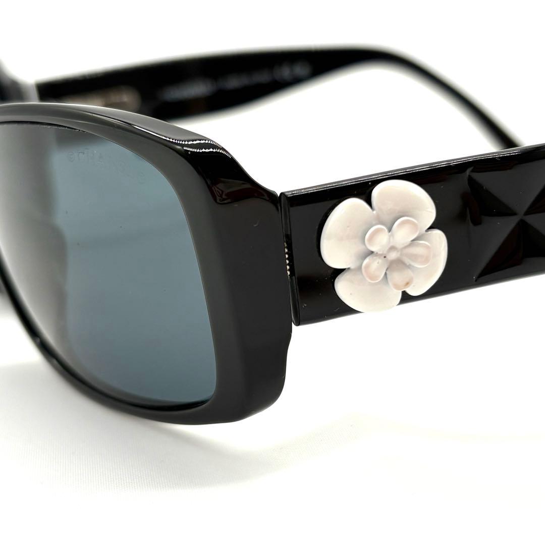 シャネル 5111 カメリア サングラス ブラック プラスチック 美品 正規品