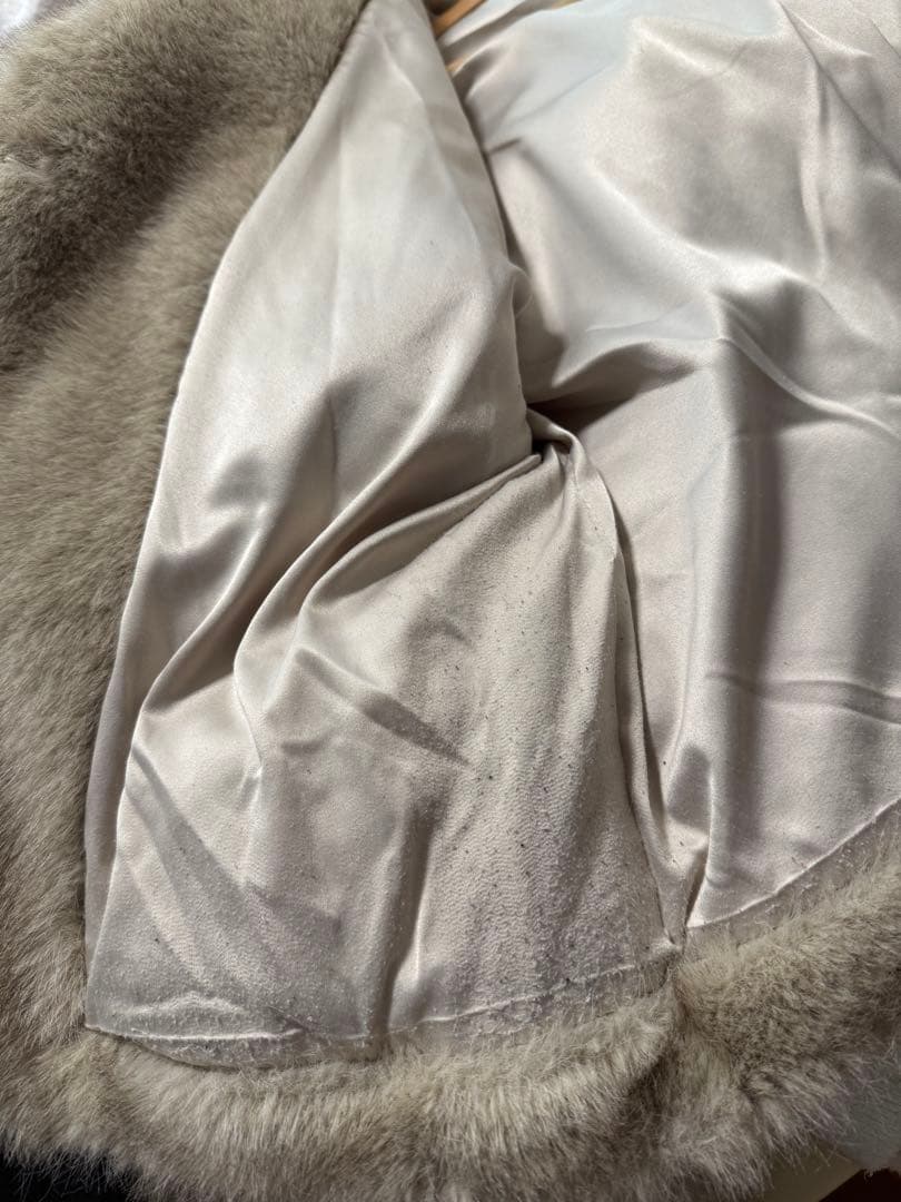 anauans ステンカラーショートファーコート