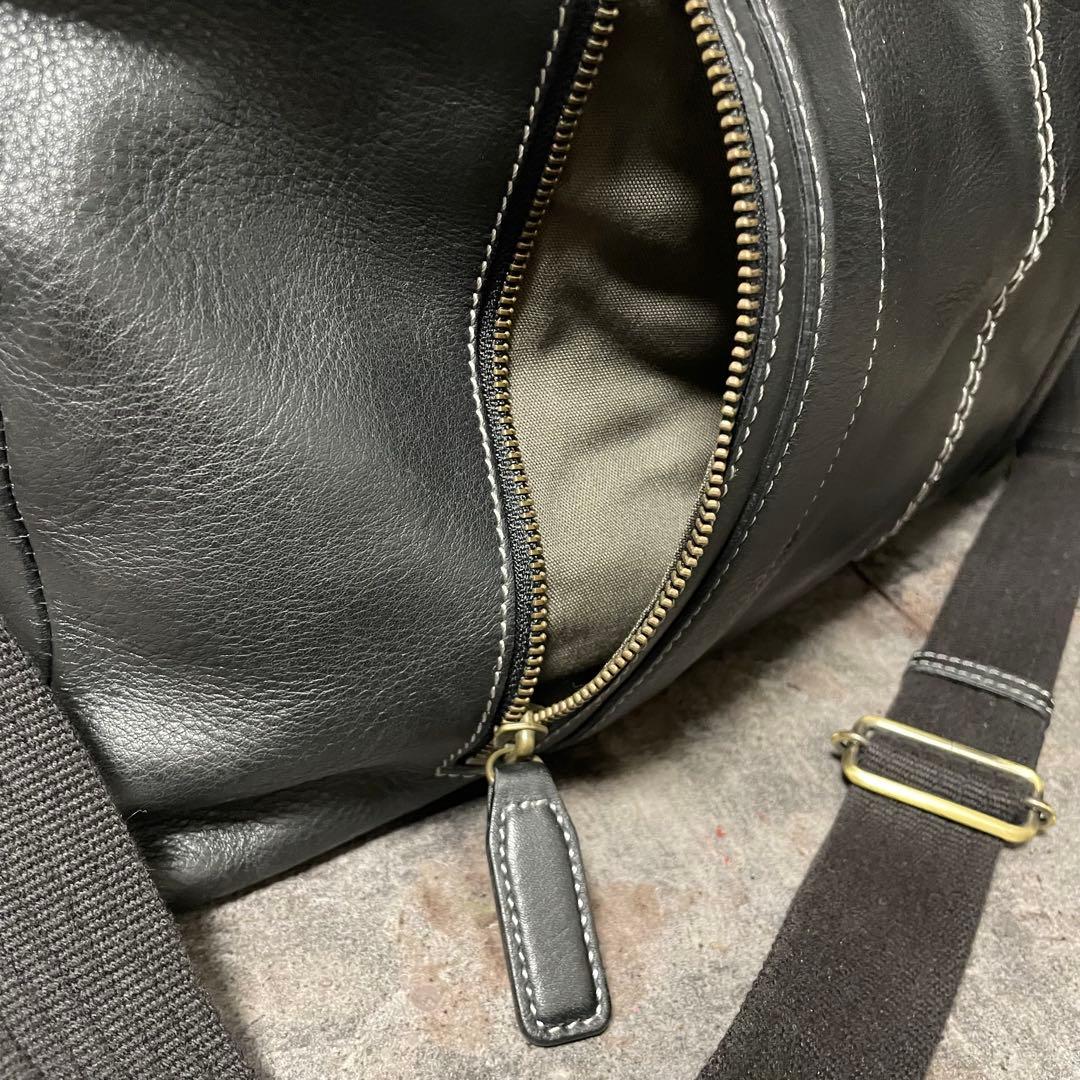 美品 土屋鞄 Plota 2way グランドボストンバッグ ショルダー 大容量黒