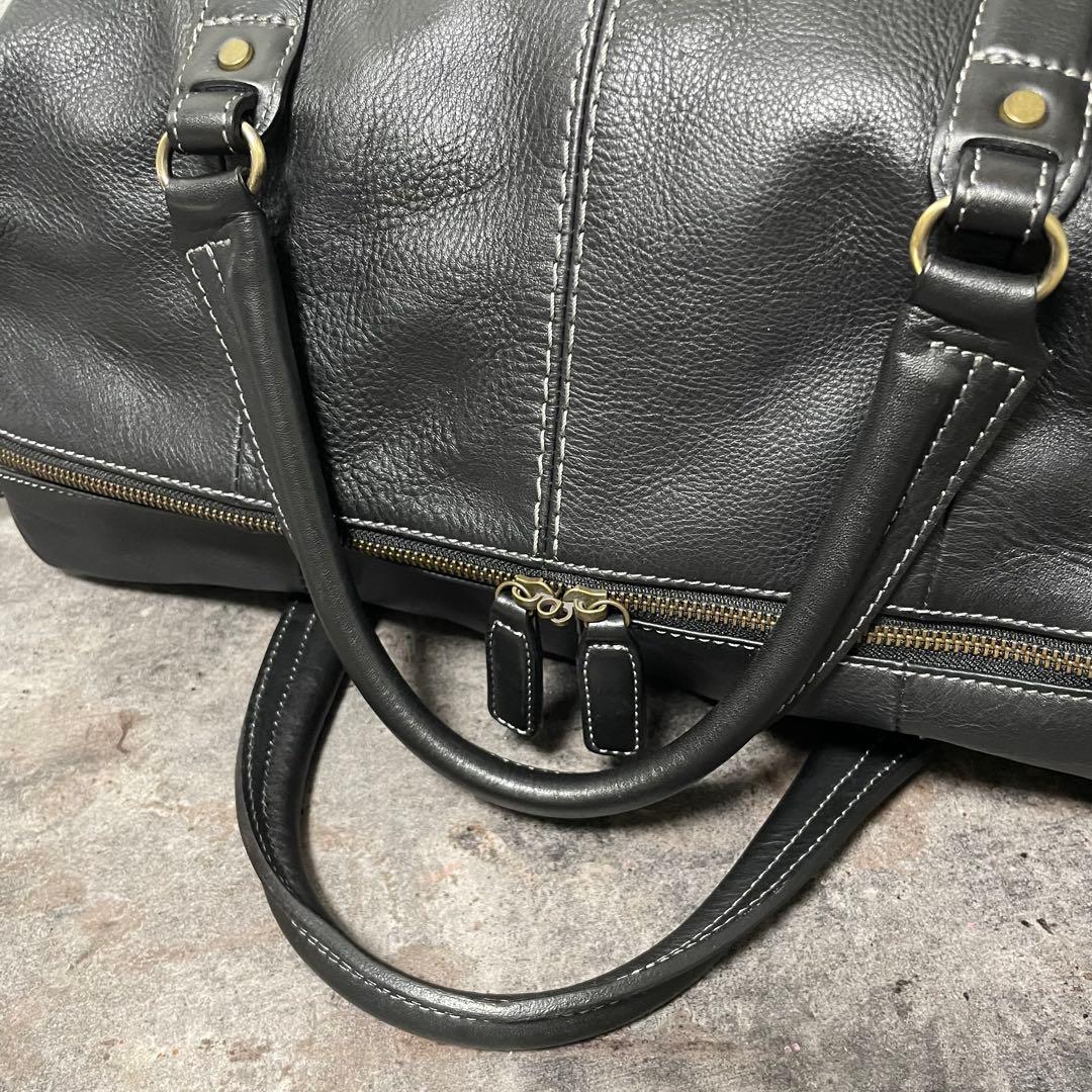 美品 土屋鞄 Plota 2way グランドボストンバッグ ショルダー 大容量黒