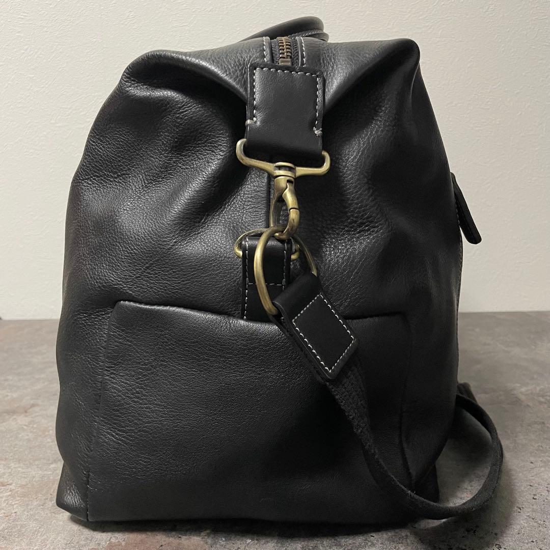 美品 土屋鞄 Plota 2way グランドボストンバッグ ショルダー 大容量黒