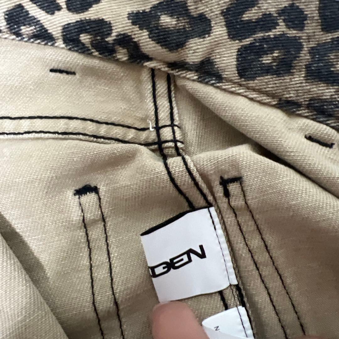 パンツ BEEDEN LEOPARD PRINT WIDE STRAIGHT PANTS