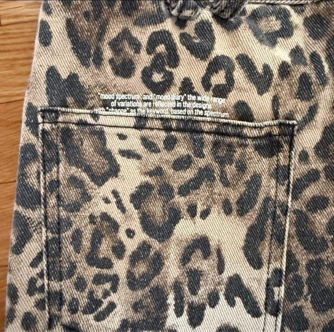 パンツ BEEDEN LEOPARD PRINT WIDE STRAIGHT PANTS