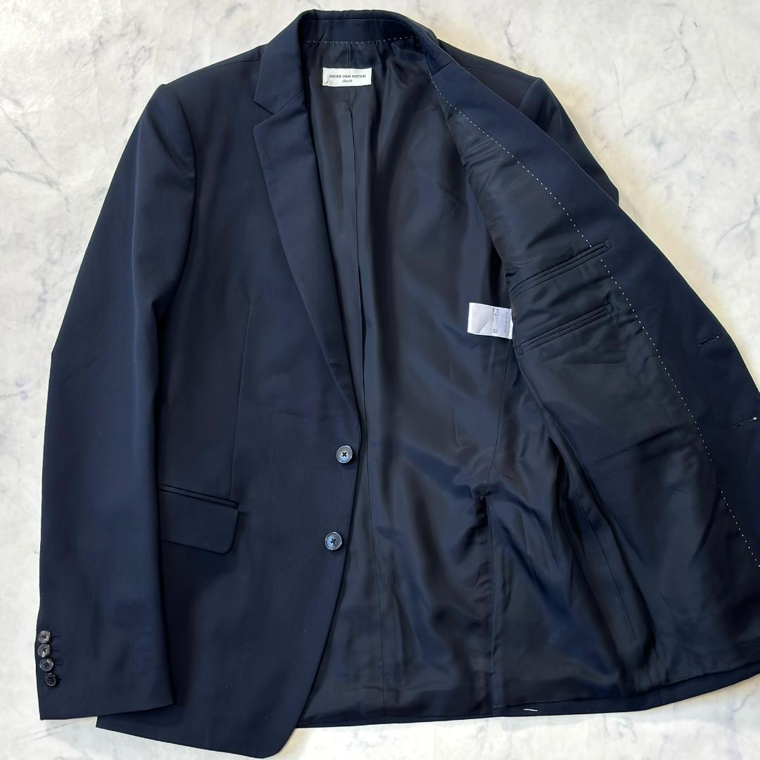 ドリスヴァンノッテン テーラードジャケット 2B 濃紺 48 tr0