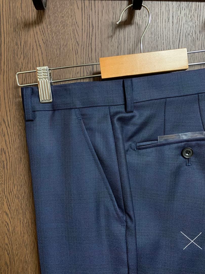 専用AB5新品！イタリアREDAウール100%3ピーススーツ！ネイビーブルー！