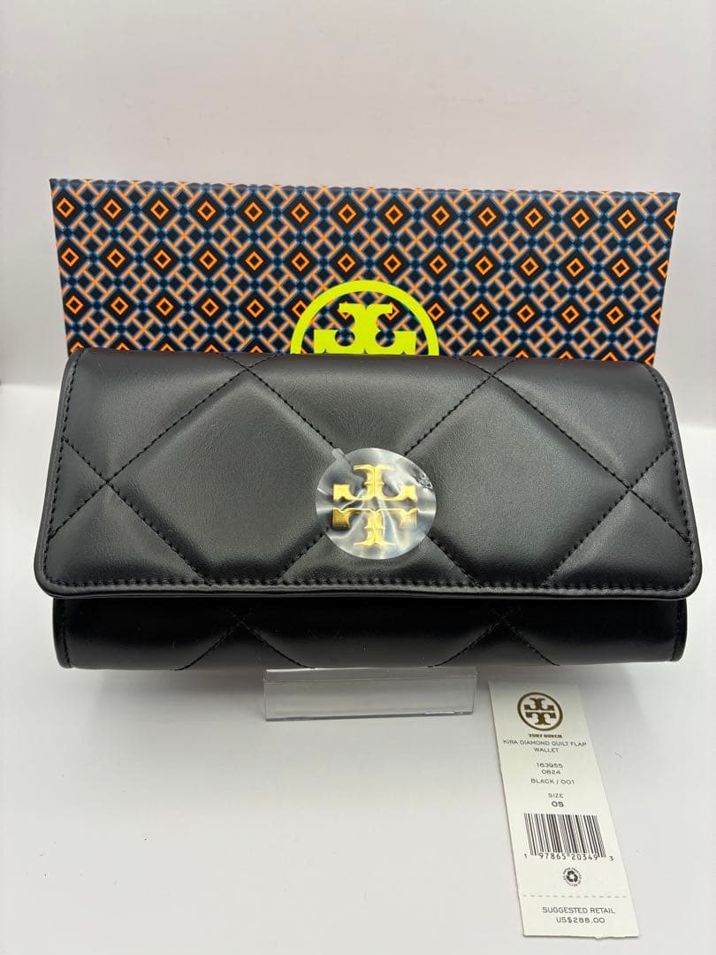 トリーバーチ Tory Burch 未使用 長財布 キラ ダイヤモンドキルト