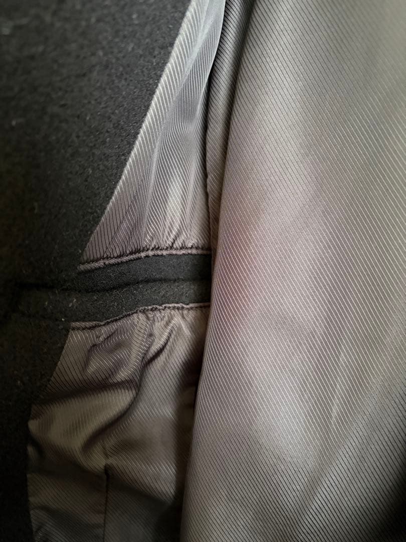 【美品】AKM ウールコート　ピーコート ブラック　S