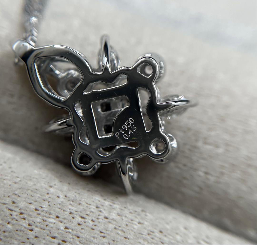 専用JL215★高級 カラーレス/ピンクダイヤ0.43ctpt950ヘッド 鑑付