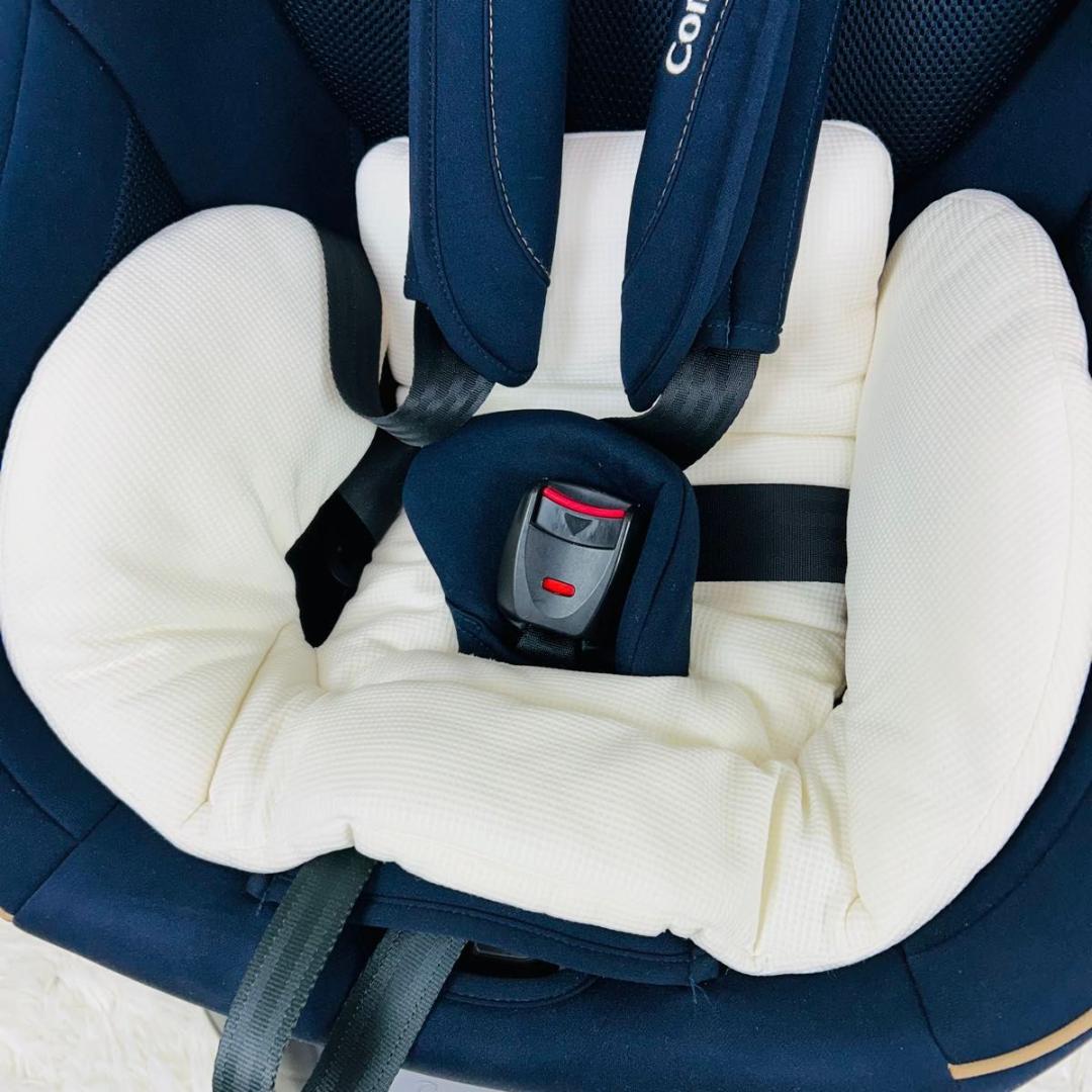 美品 Combi チャイルドシート クルムーヴ スマート エッグショック 紺色