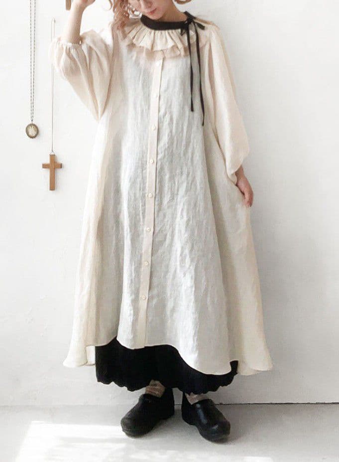 マルシェドゥスール MARCHE’DE SOEUR 付け襟つき2wayワンピース