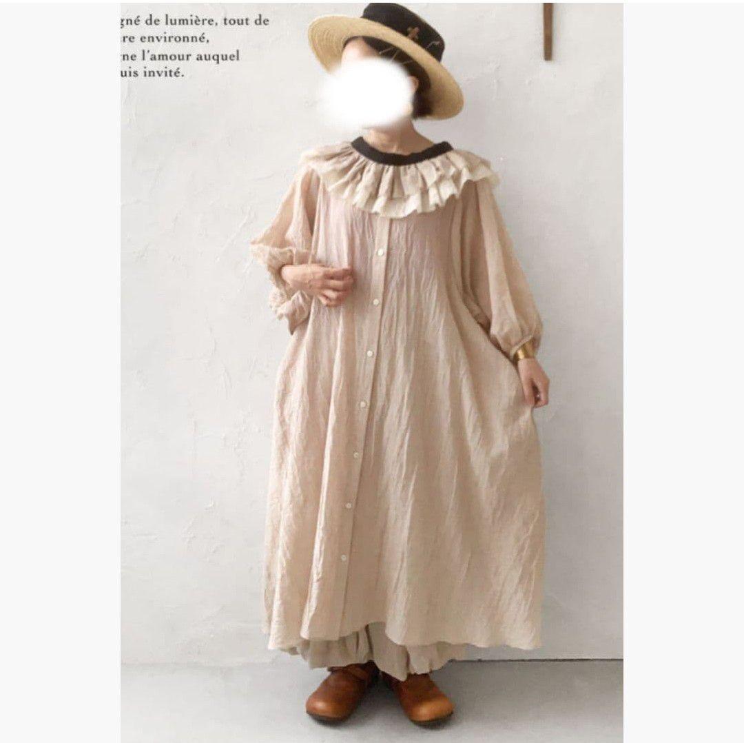 マルシェドゥスール MARCHE’DE SOEUR 付け襟つき2wayワンピース