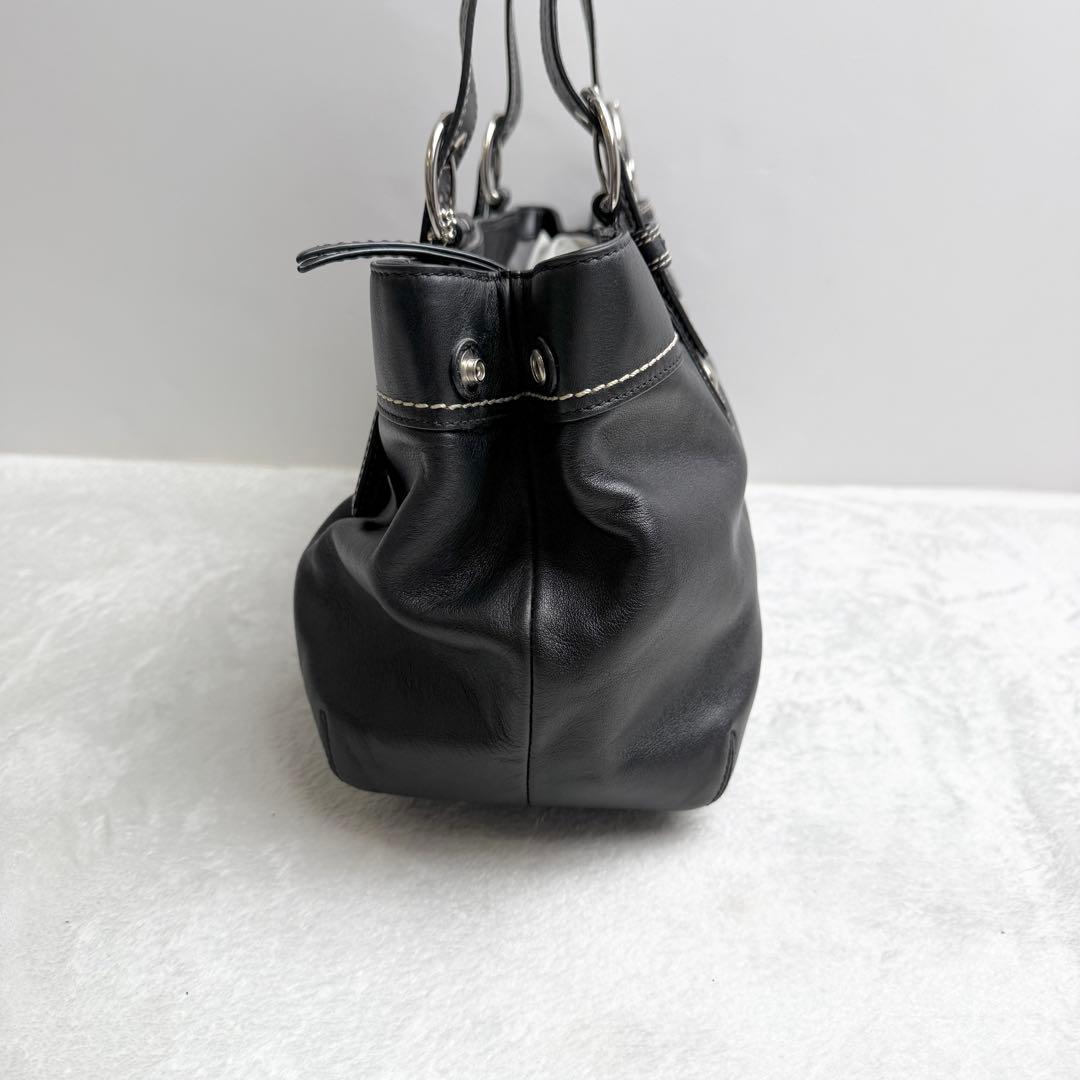 バッグ coach hand bag leather soho black y2k