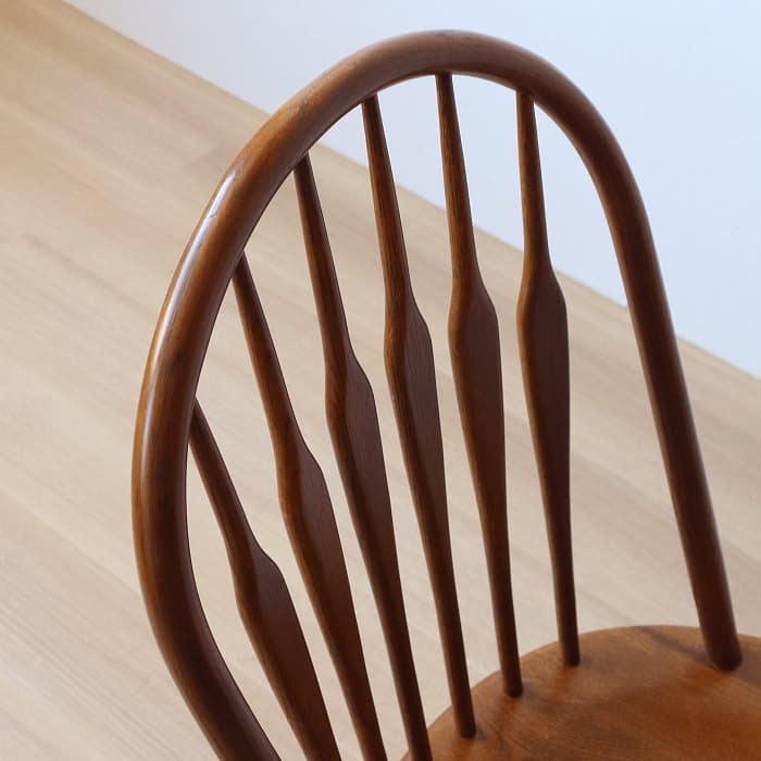 アンティーク 柏木工 ウィンザーチェア ナラ材 古家具 無垢材③