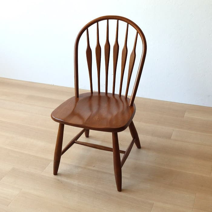 アンティーク 柏木工 ウィンザーチェア ナラ材 古家具 無垢材③