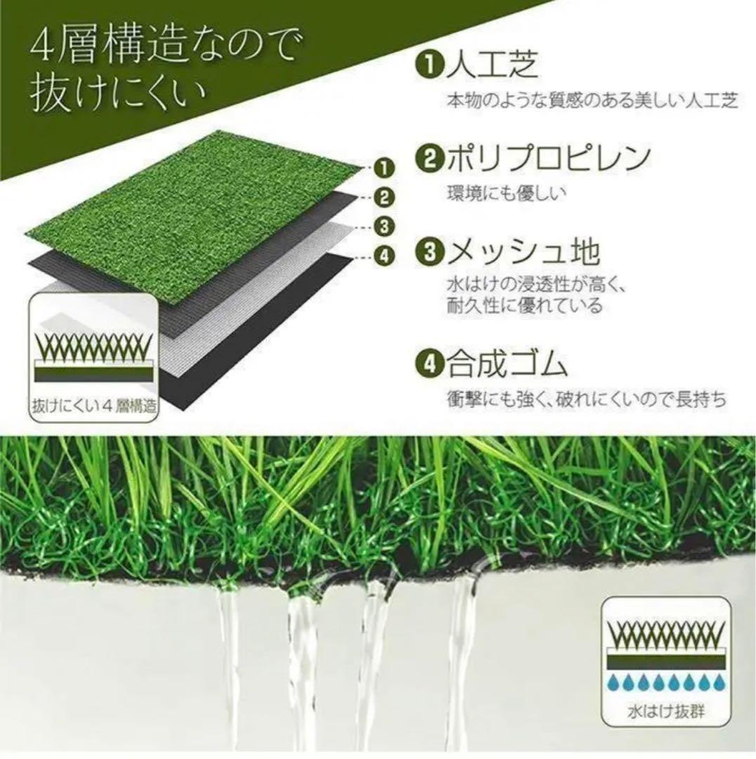 人工芝 ロール リアル 1m×20m 芝丈35mm 密度2倍固定ピン付き