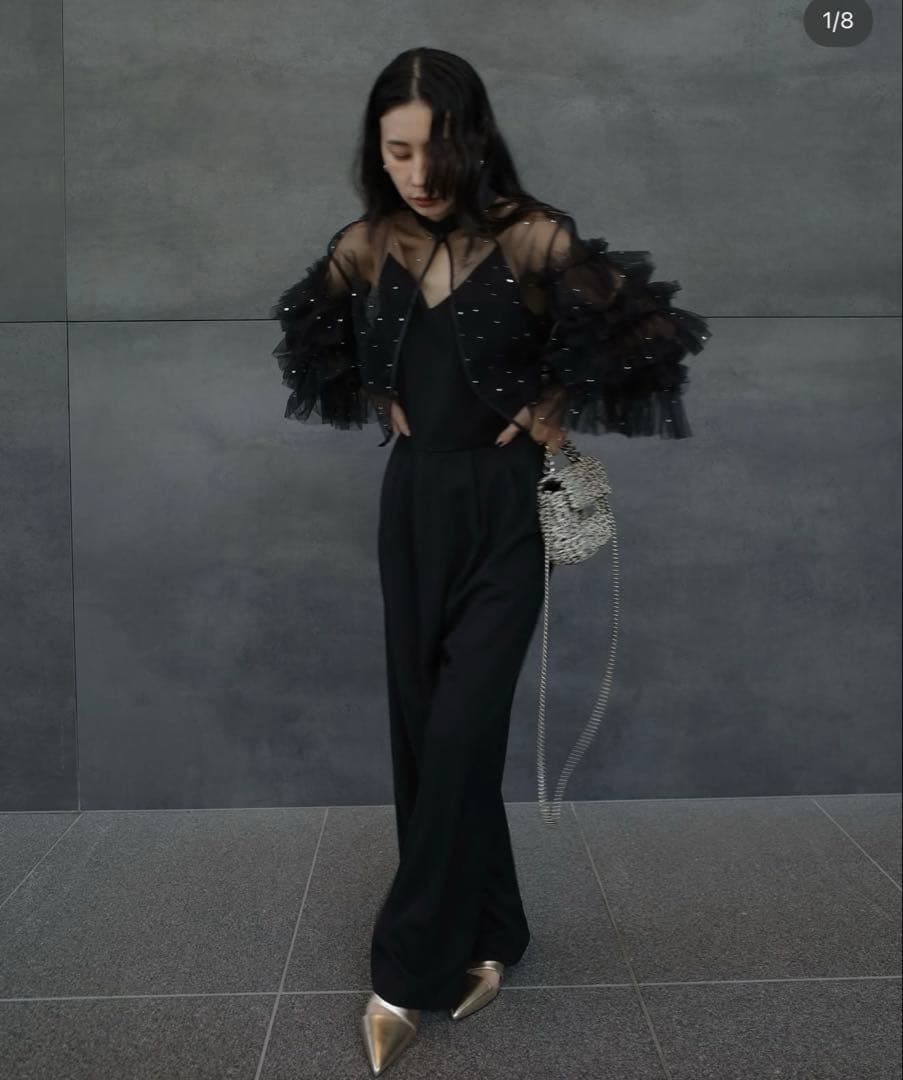 スーツ・フォーマル・ドレス 2WAY BIJOU RUFFLE TOP SET ROMPERS