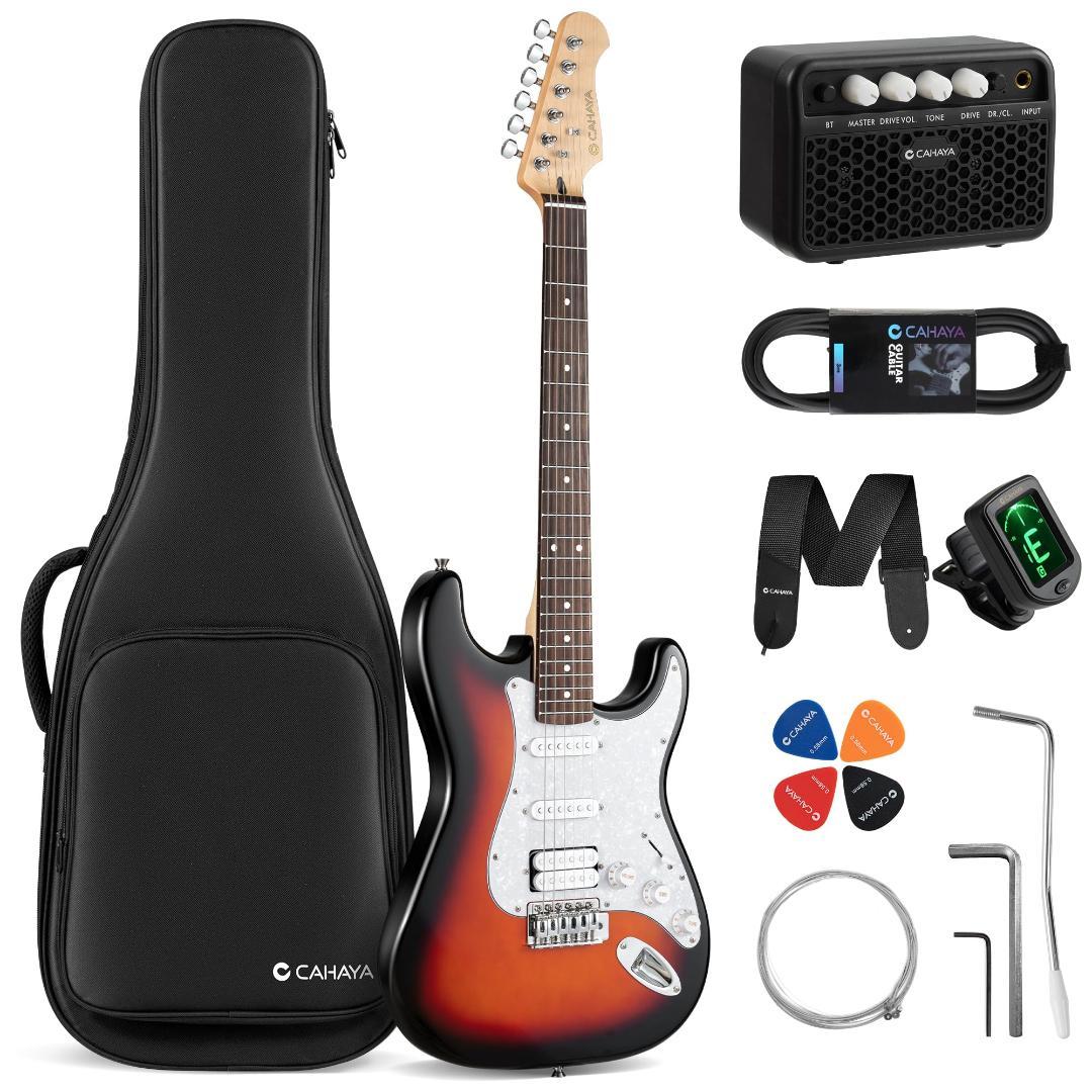 39インチ エレキギター 初心者セット 10Wアンプスピーカー 600Dオックス