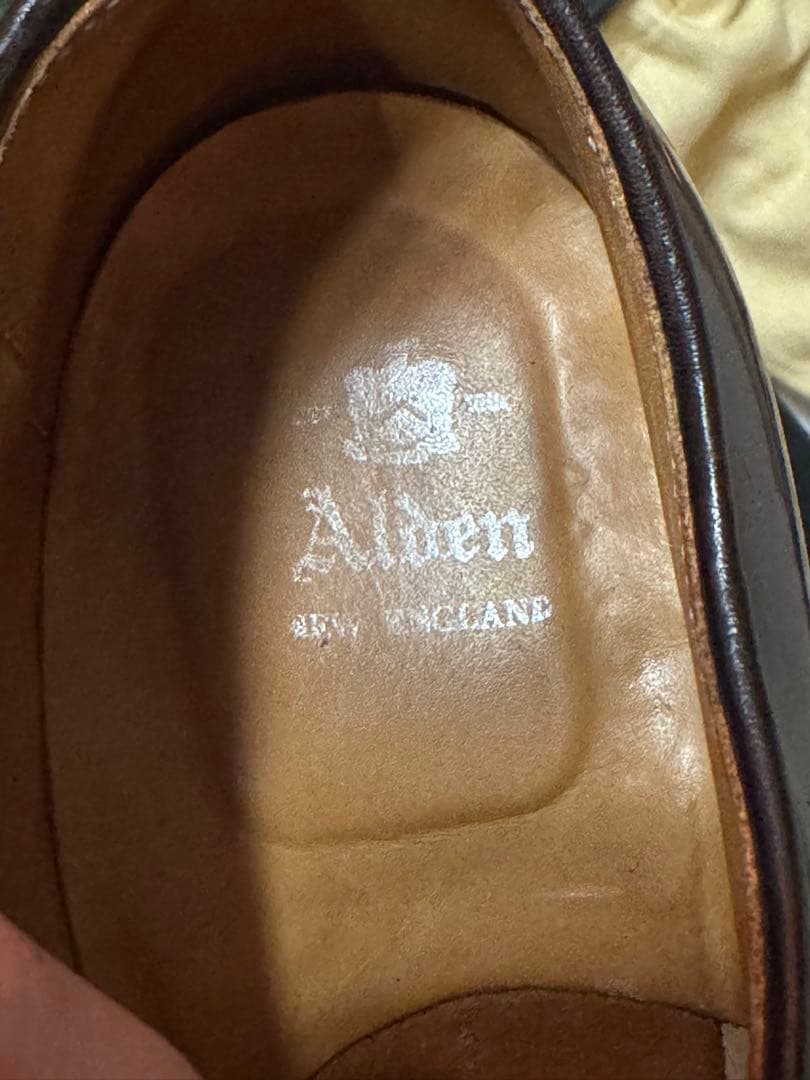 オールデン　コードバン　Vチップ　バーガンディ　8.5 D