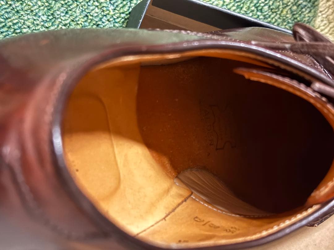 オールデン　コードバン　Vチップ　バーガンディ　8.5 D