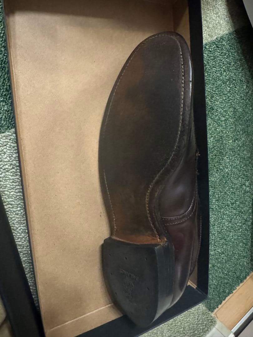 オールデン　コードバン　Vチップ　バーガンディ　8.5 D