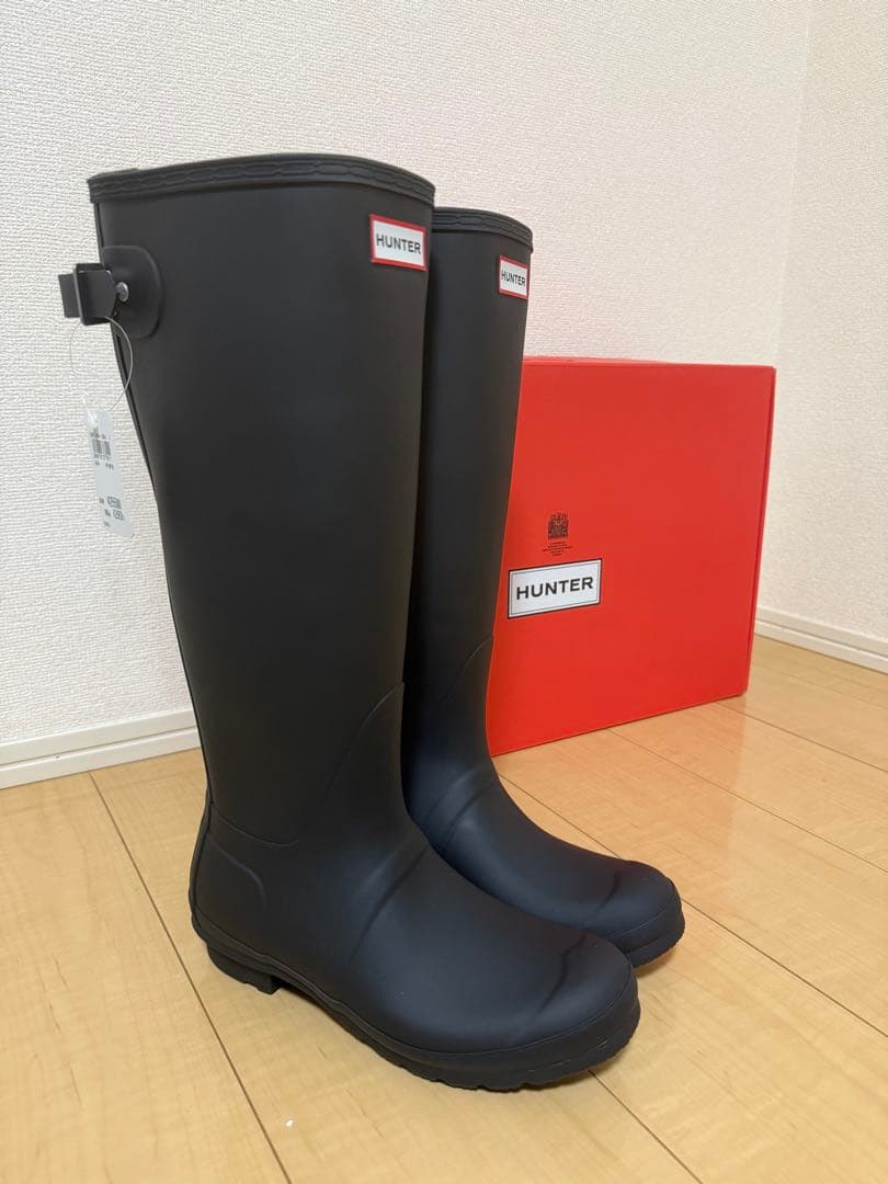 HUNTER ブラック 長靴 25cm UK6 新品・未使用