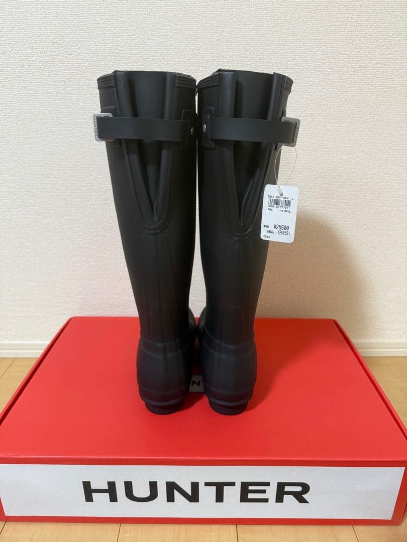 HUNTER ブラック 長靴 25cm UK6 新品・未使用