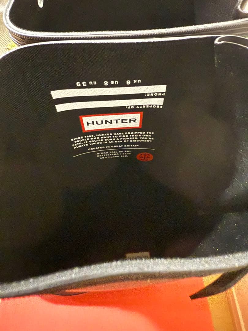 HUNTER ブラック 長靴 25cm UK6 新品・未使用