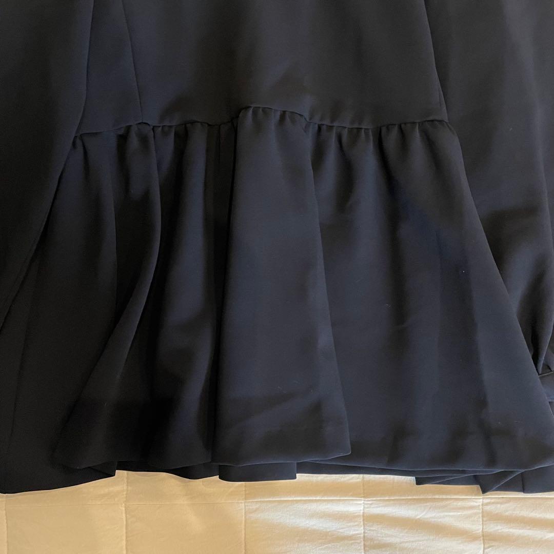 極美品　SONO ティアードフレアチュニックプルオーバー　ネイビー