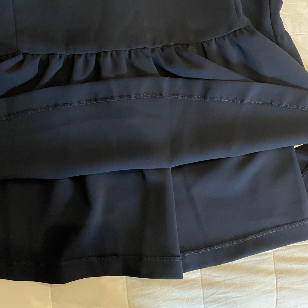 極美品　SONO ティアードフレアチュニックプルオーバー　ネイビー