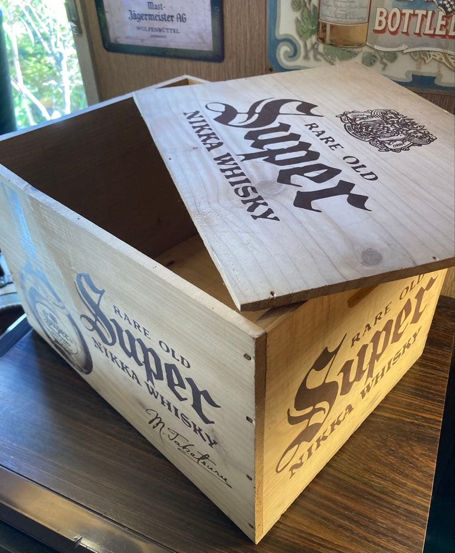 スーパーニッカ ウイスキー ヴィンテージ 木箱 酒 昭和 レトロ 収納 ボックス